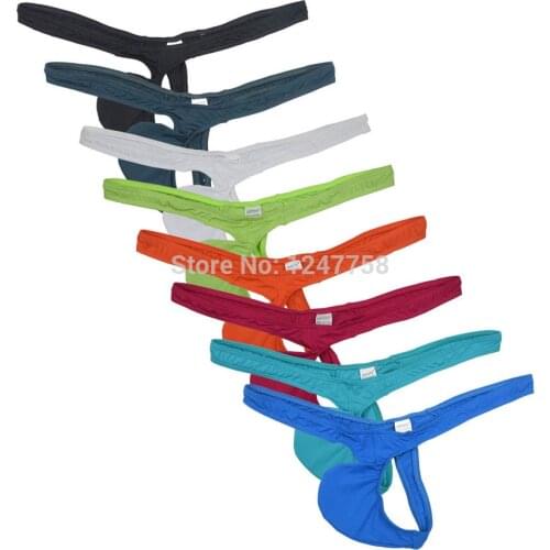 Mens Underwear Male Sexy Bulge Pouch & Narrow Front Hipster T-back Under Panties Tanga Hombre Jockstrap Men G string