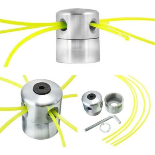 Universal Aluminum Pillar Line String Saw Grass Brush Grass Trimmer Head Lawn Mower Cutter Head Thread Line String Saw Tools