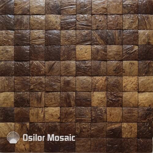 Natural 100% coconut shell mosaic tile for house decoration Southeast Asia style wall tiles for hotel decoration