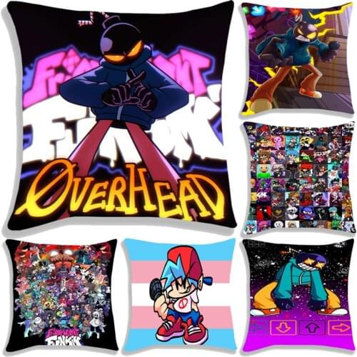 Game Friday Night Funkin Pillow Case Polyester Super Soft Pillow Cover Home Decorative Cushion Cover Zipper Throw Pillowcase