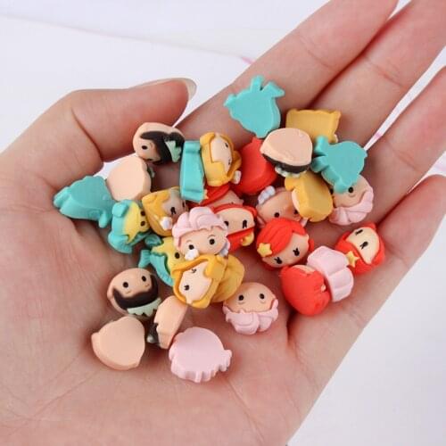 The New Flat Back Creative Cartoon Doll Little Princess Girl Heart Apply to DIY Nail Phone Case Hairpin Decoration 20PCS/50PCS