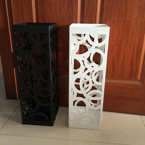New Creative fashion vintage metal iron craft art umbrella stand holder rack storage bucket black white barrel home hotel lobby