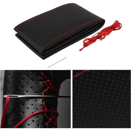 DIY Car Steering Wheel Cover Three Specifications Car Steering Wheel Braid Cover Hand-stitched With Thread Needle Car Accessorie