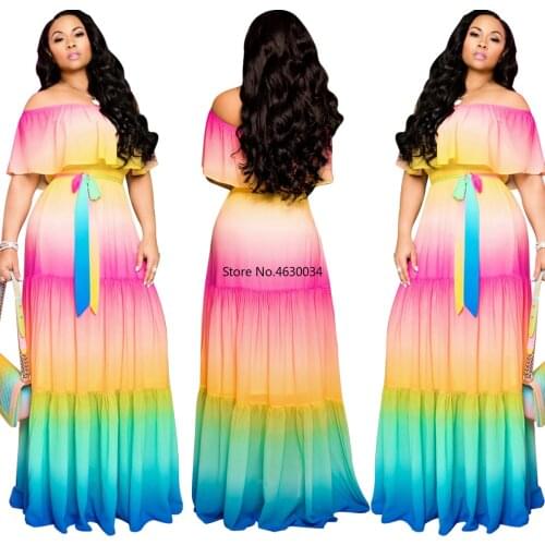 Off The Shoulder Pleated Dress New Fashion Bazin Sexy African Dashiki Dress For Lady 2020 African Long Maxi Dresses For Women