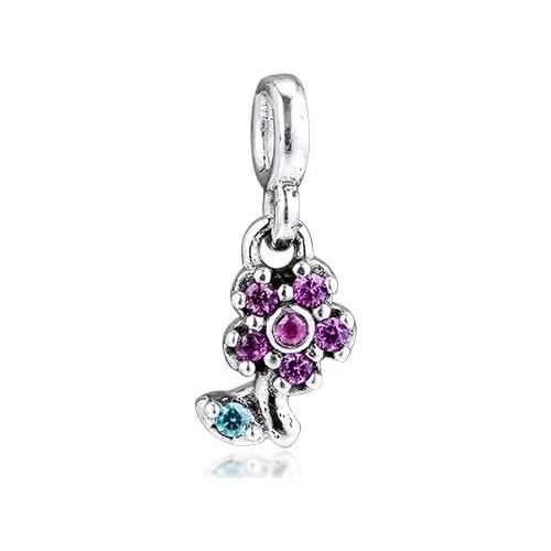 Charms 925 Silver Original Fit Pandora ME Bracelets Sterling Silver My Pretty Flower Dangle Charm Beads for diy Women Jewelry