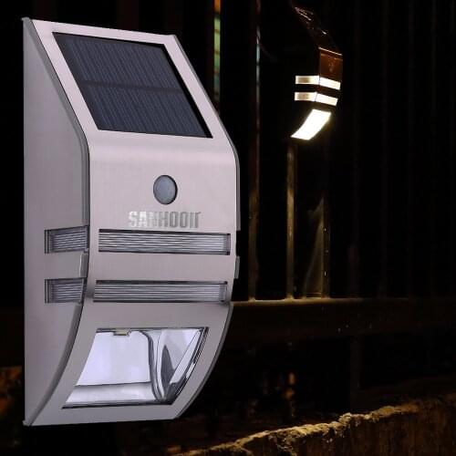 Waterproof LED 120LM PIR Solar Motion Sensor Lamp Garden Yard Outdoor Wall Pathway Balcony Porch Fence Lights