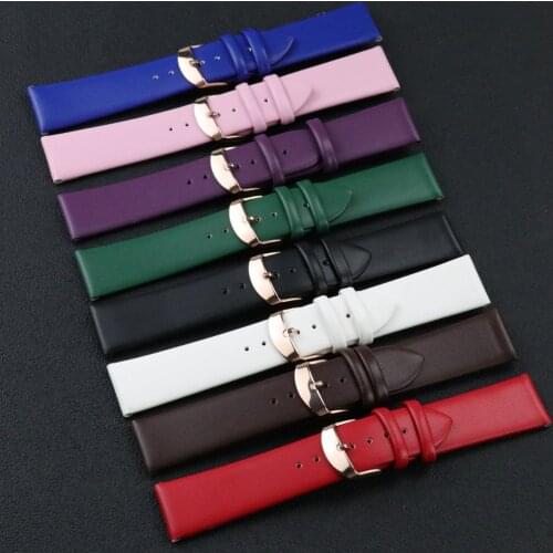 High Quality Watchband Rose gold Buckle Watch Strap 20mm 22mm Men Leather Women Watchbands Genuine Band High Quality