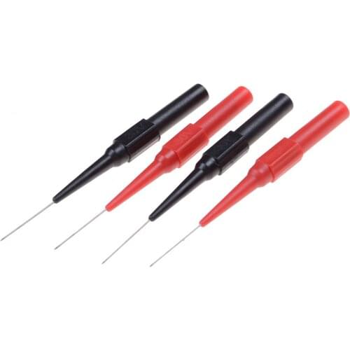 1 Pair 30V-60V Insulation Piercing Needle Non-destructive Test Probes Tool 1 Pcs Red and 1 Pcs Black