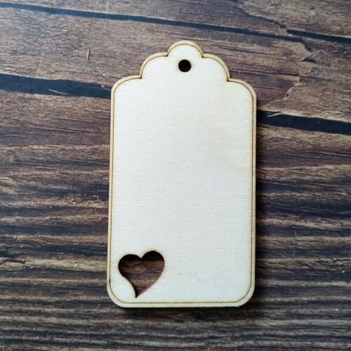 10pcs Blank 90x50mm Wooden Heart Tags Gift Wrapping Craft Label Wedding Tag Price Tag Decoration