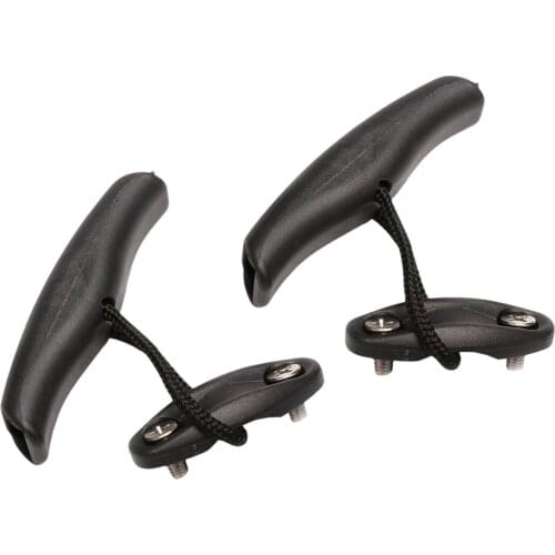 2pcs Durable Marine Pull Handle High Strength Boat Kayak Carrying Pull Toggle T-Handle Pad Eyes Toggle w/ Bungee Cord