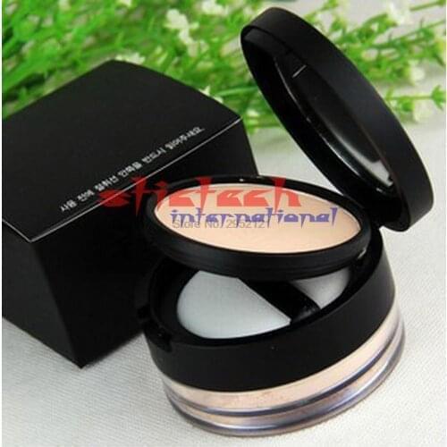 By dhl 50 pcs 2 in 1 Compact Powder Loose Powder Foundation Makeup Matte Finishing Makeup Base SPF 25