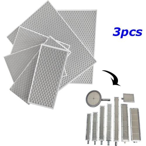 3pcs High Effeciency Gas Heater Parts Burning Ceramic Plate Honeycomb Infrared Burner Replacement
