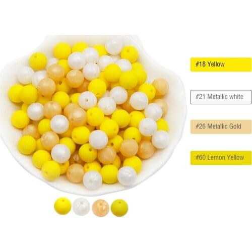 Cute-idea baby products 9mm Silicone Teether Beads 30pcs ,chewing food grade DIY For Infant Newborn Nursing BPA Free