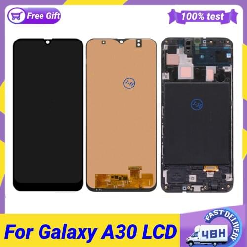 6.4" For Samsung Galaxy A30 A305 Lcd Display Touch Screen Digitizer Assembly Parts For Samsung A30 A305 With Frame