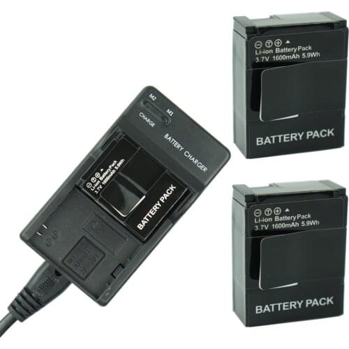 AHDBT-301 AHDBT301 battery for Gopro hero 3 3+ and Dual DC charger for gopro 3 battery Camera accessories