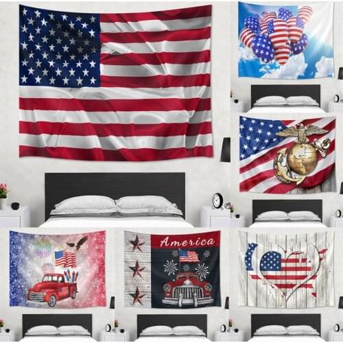 American Flag Tapestry Stars and Stripes USA Flag Tapestry Wall Hanging Tapestries Independence Day Art Home Decor Beach Towel