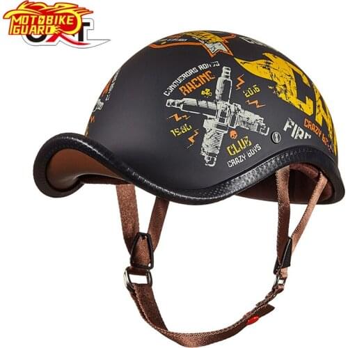 GXT Motorcycle Dovetail Helmet Retro Comfortable Half Helmet ABS Baseball Cap Peaked Cap Summer Unisex Male Female Helmets