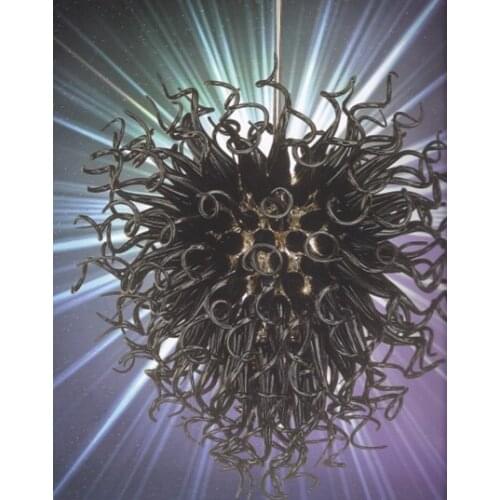 Black chandelier luxurious led light for home hotel restaurant decoration