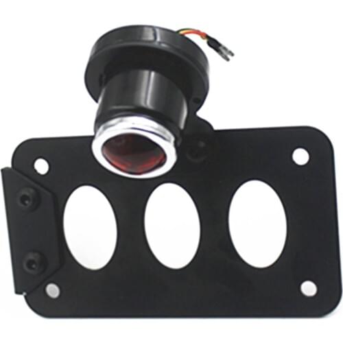 Black License Plate Bracket Side Mounting Tail Brake Tag Lights Motorcycle Choppers Metric bikes custom