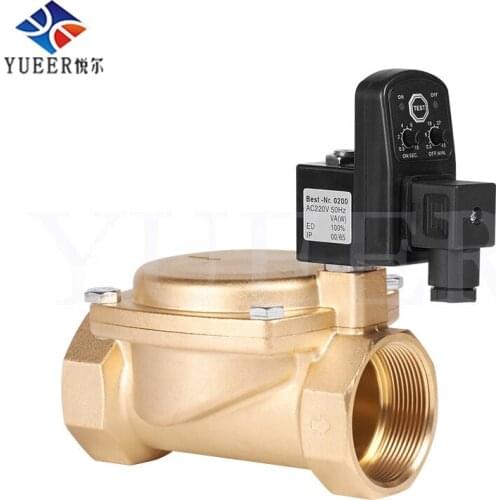 Digital electronic 1/2 solenoid 12V dc brass high pressure timer air compressore boiler test auto drain valve