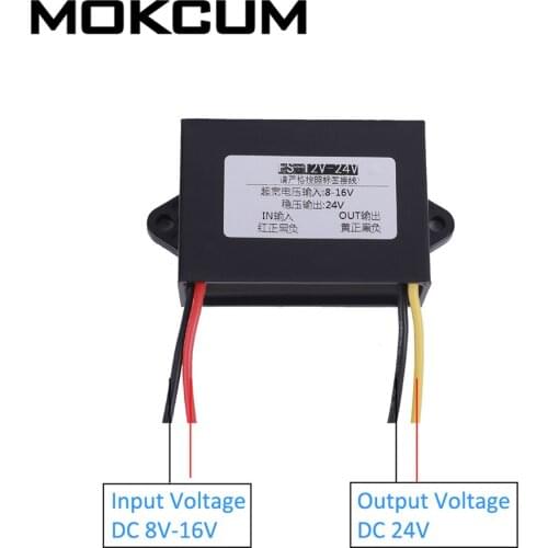 DC-DC Waterproof Step UP Boost Power Supply Module 2A 8V-16V to 24V Voltage Converter Stabilizer
