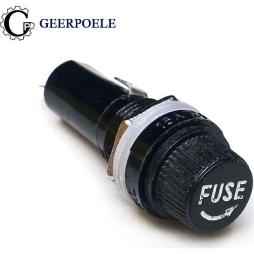 5 pcs/lot 6*30 mm Fuse Holder 250V 10A Connectors Glass Insurance Tube Socker Panel Mount