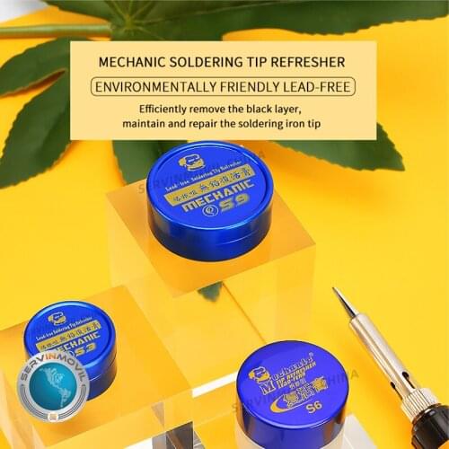 MECHANIC S3 S6 S9 Lead-free Electrical Soldering Iron Tip Refresher solder Cream Clean Paste Solder Iron Tip Head Resurrection