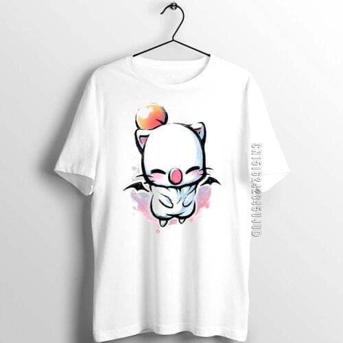 Unisex Men Guys T Shirt Final Fantasy Moogle Funny Artwork Printed Male Cotton Graphic Designer T-shirts Adult Summer Clothes