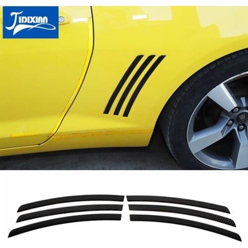 JIDIXIAN Soft Carbon Fiber Car Body Rear Fender Decoration Sticker for Chevrolet Camaro 2012 2013 2014 2015 Exterior Accessories