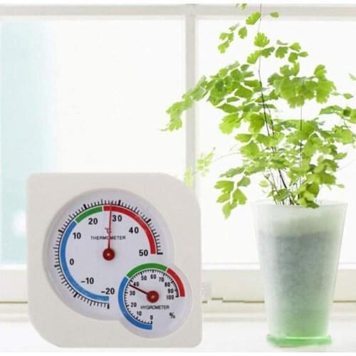 Gourd-Shaped Indoor And Outdoor Square Double Dial Thermometer Hygrometer Thermometer Hygrometer Sensor Pointer -20C-50C