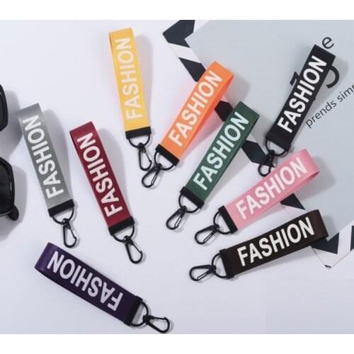 FASHION Woven Keyring Special Luggage Tag Label Red Chain Keychain for Aviation Gifts OEM Keychain Fashion Jewelry