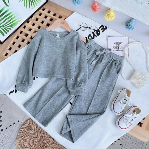 New 2021 Summer Spring Kids Tracksuit For Girls Clothing Sets Toddler Girls Clothes Outfit Suit Children Casual Clothing D715