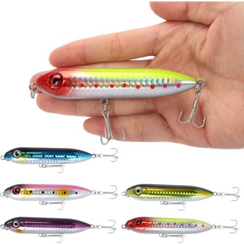 9.6cm12.2g Cocked Mouth Water Surface Floating Pencil Fishing Lure High Quality Wobblers Isca Artificial Hard Bait Crankbait Tac