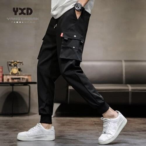 Drop shipping men clothing Multi-pocket cargo pants man streetwear hip hop pants mens fashion track pants Casual Trousers Jogger