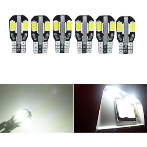 6x W5W T10 LED Canbus Bulb Car Interior Lights For Renault Reno Logan Kaptur Clio Duster Laguna Megane 2 Captur Sandero