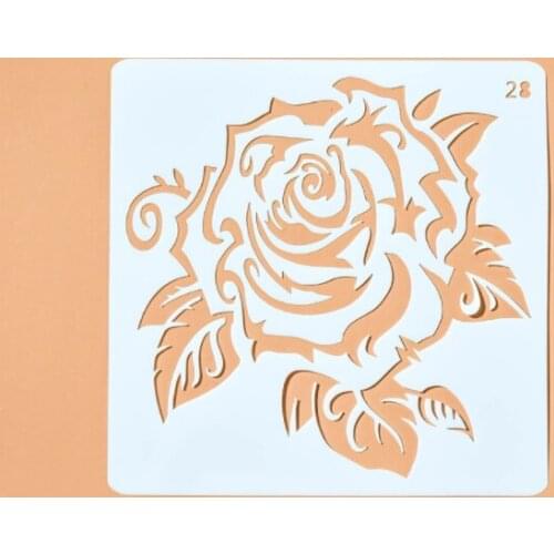 13*13 Flower Layering Stencils for Diy scrapbook/photo album Decorative Embossing coloring,painting stencil,home decor