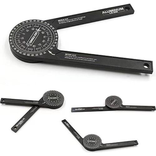 BSIDE Miter Saw Protractor 360° Horizontal Angle Gauge Carpenters Square Locating Angle Gauge Woodworking Tools