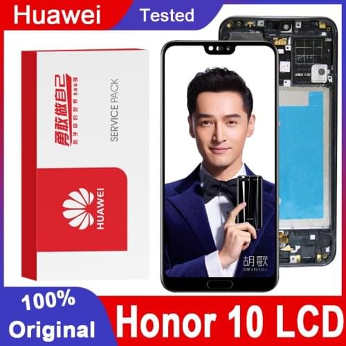 100% Original with Fingerprint 5.84'' LCD with Frame for Huawei Honor 10 LCD Display Touch Screen Digitizer Assembly COL-L29