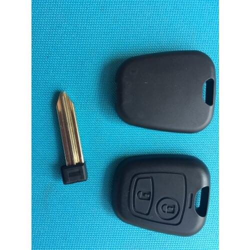 1Pc 2 Button Remote Key Fob Case Shell Cover Keyless Blank Blade No Screws For Citroen SAXO XSARA BERLINGO PICASSO SX9 No Logo