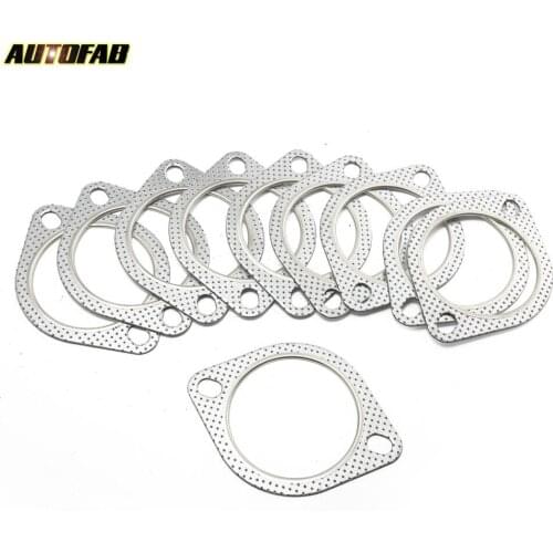 10PCS/LOT For Subaru Impreza WRX STi Turbo Exhaust Decat Gasket 2 Bolt Hole Gasket 3" - 76 mm AF-CGQ62S
