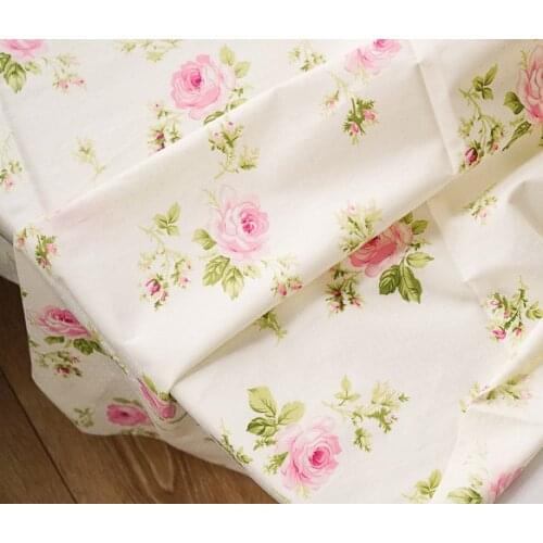 160cm*50cm ROSE cream color cotton fabric sewing clothes baby kids bedding patchwork tissue craft material doll cloth tecidos