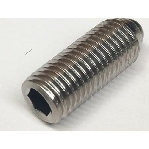 2pcs M16 Allen bead positioning screws hex socket ball head spring plunger screw stop bolts stainless steel 25mm-50mm long