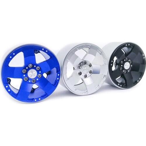 4 Pcs 2.2 Inch RC 1:10 Rock Crawler Wheels Rims for RC Crawler Axial Scx10 Wraith 90046 Beadlock Wheels Hub