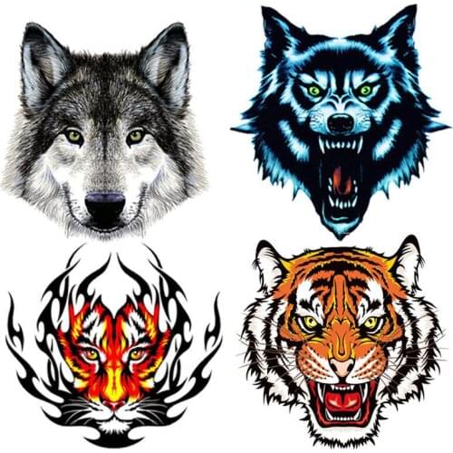 Tiger head car sticker tiger body decoration personality creative scratch cover waterproof decoration sticker for Volkswagen car