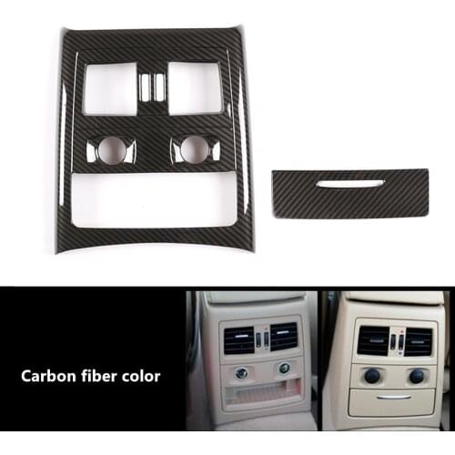 Car Styling Armrest Rear Air Outlet Decoration Frame For BMW 3 series E90 Interior Carbon Fiber Color Air Vent Cover Trim