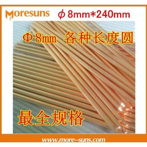 Free Ship 5pcs Diameter 8mm*240mm DIY Pure copper tube heat pipe radiator/LED heat thermal conductivity copper pipe