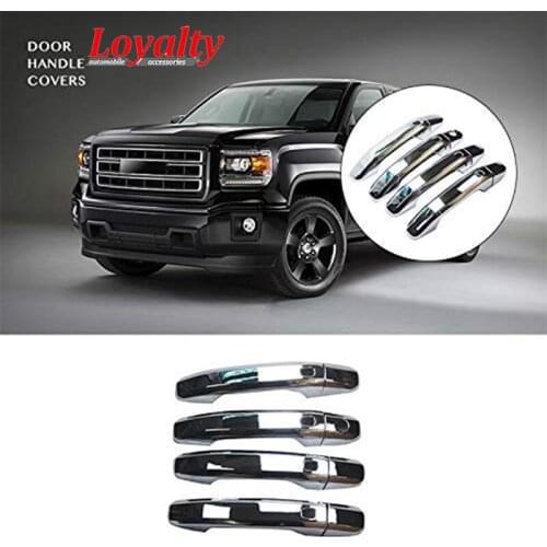 LOYALTY for 14-21 GMC Sierra Silverado Chevy Tahoe Suburban Door Handle Cover ABS Chrome Car Styling Auto Accessories