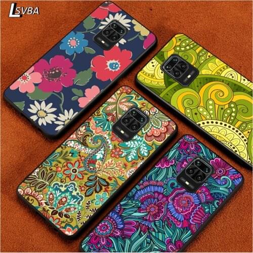 Black Soft Cover Datura flower for Xiaomi Redmi Note 9 9S 8 8T 7 7S 6 5A 5 4X 4 Pro Max Prime Phone Case