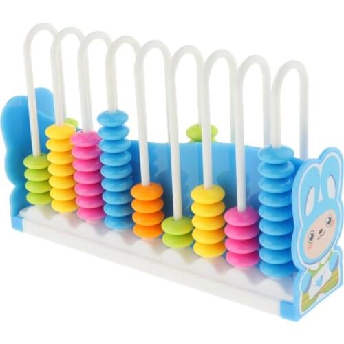 Kids Childrens Cartoon Math Educational Abacus Toy w/ 90 Colorful Beads
