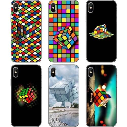 For Apple iPhone 10 11 12 Pro Mini 4S 5S SE 5C 6 6S 7 8 X XR XS Plus Max 2020 Soft Covers Rubiks-Cube-Classic-Magic-Toys-Art